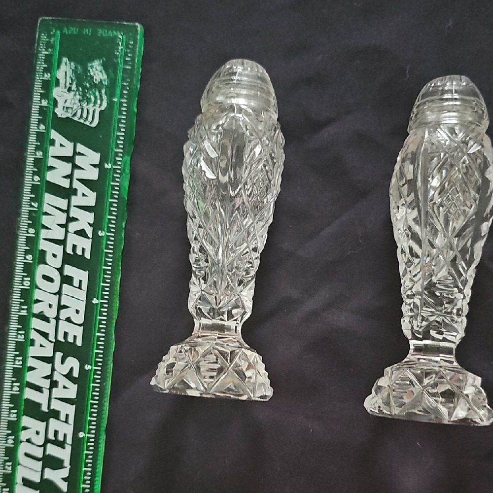 Vintage Bohemia Crystal Salt And Pepper Shakers - Picture 3 of 4